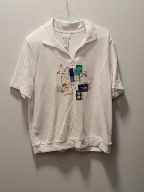 Koret Francisca Flowers Zipper Shirt - pretty,flower,whimsical,garden,fae,fairy